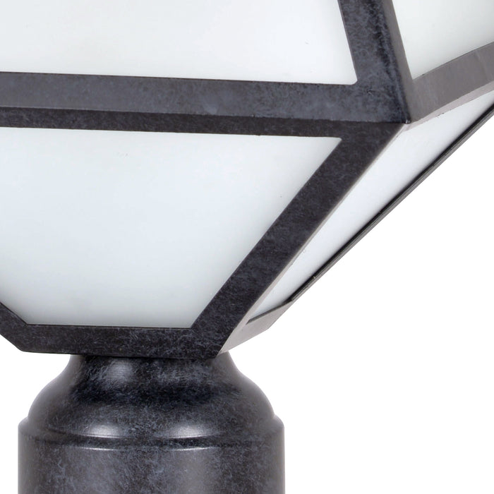 Crystorama GLA-9707-OP-BC One Light Outdoor Post Mount, Black Charcoal
