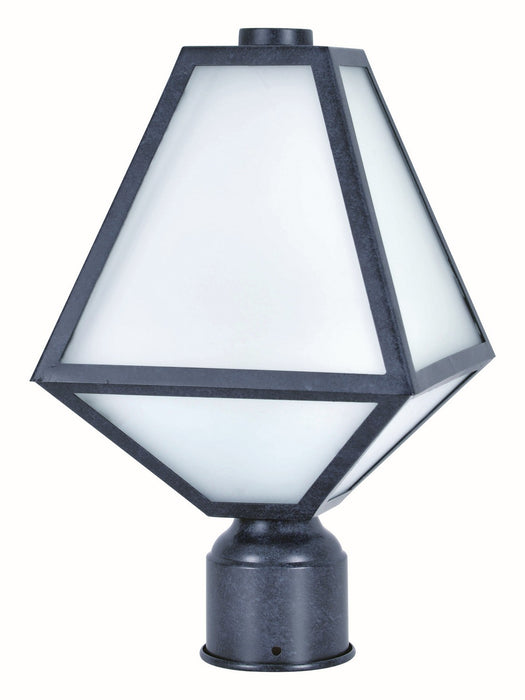 Crystorama GLA-9707-OP-BC One Light Outdoor Post Mount, Black Charcoal