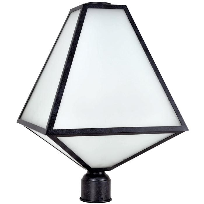 Crystorama GLA-9709-OP-BC Three Light Outdoor Post Mount, Black Charcoal