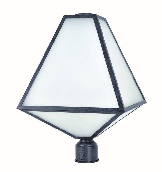 Crystorama GLA-9709-OP-BC Three Light Outdoor Post Mount, Black Charcoal
