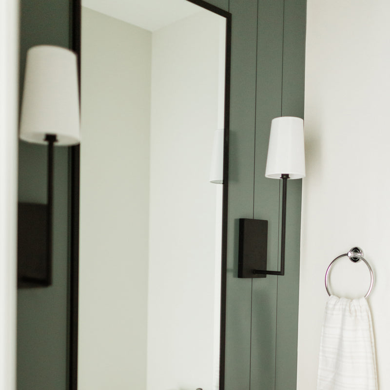 Crystorama LEN-251-BF One Light Wall Sconce, Black Forged