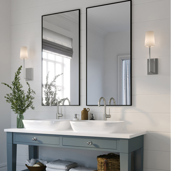 Crystorama LEN-251-CH One Light Wall Sconce, Polished Chrome