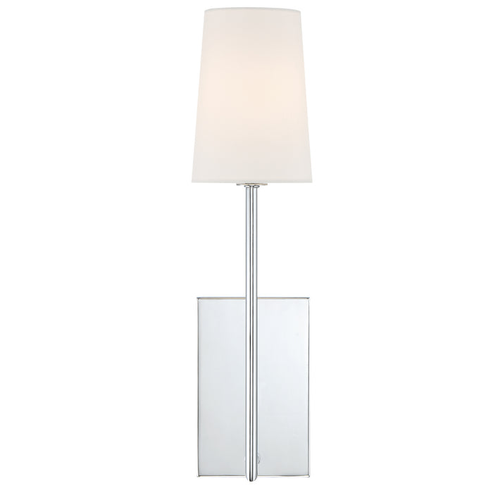 Crystorama LEN-251-CH One Light Wall Sconce, Polished Chrome