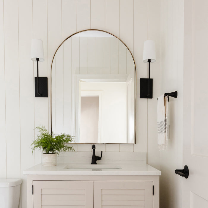 Crystorama LEN-252-BF Two Light Wall Sconce, Black Forged