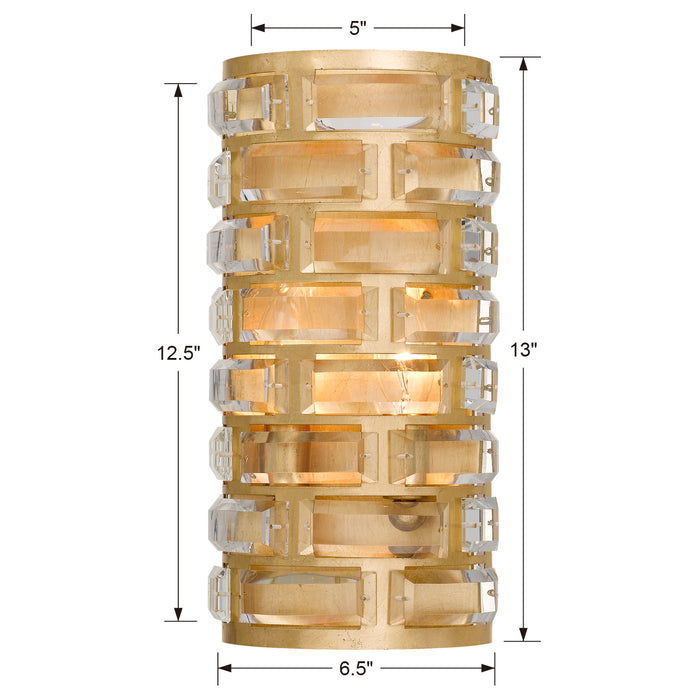 Crystorama MER-4862-GA Four Light Wall Sconce, Antique Gold