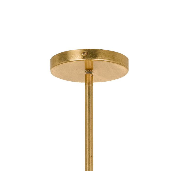 Crystorama MER-4865-GA Five Light Chandelier, Antique Gold