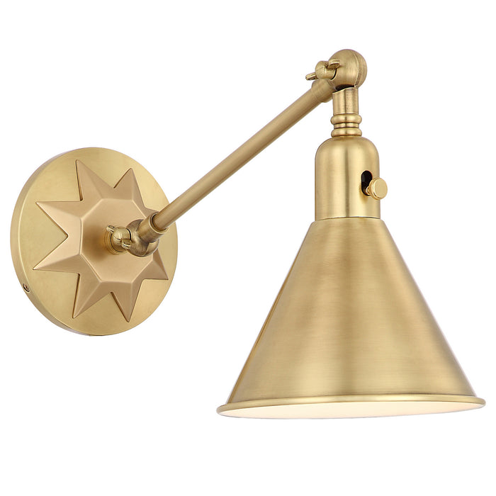Crystorama MOR-8800-AG One Light Wall Sconce, Aged Brass