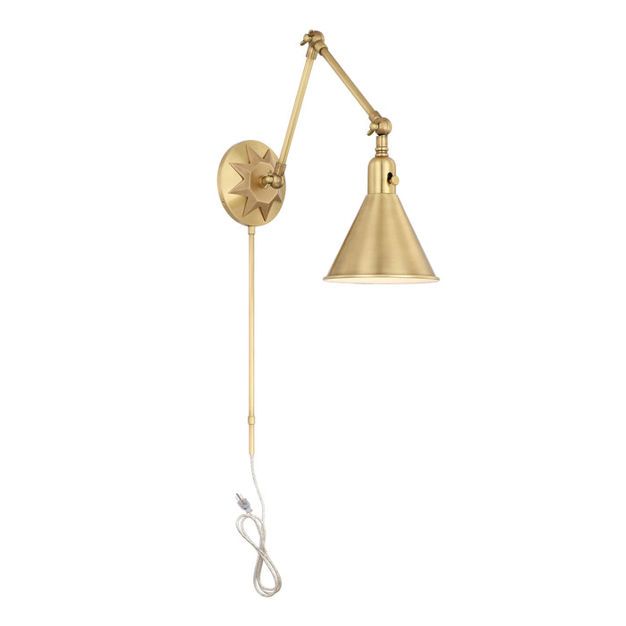 Crystorama MOR-8801-AG One Light Wall Sconce, Aged Brass