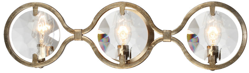 Crystorama QUI-7623-DT Three Light Bathroom Vanity, Distressed Twilight
