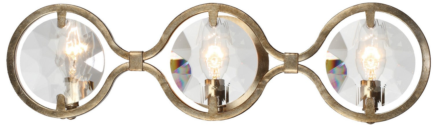 Crystorama QUI-7623-DT Three Light Bathroom Vanity, Distressed Twilight
