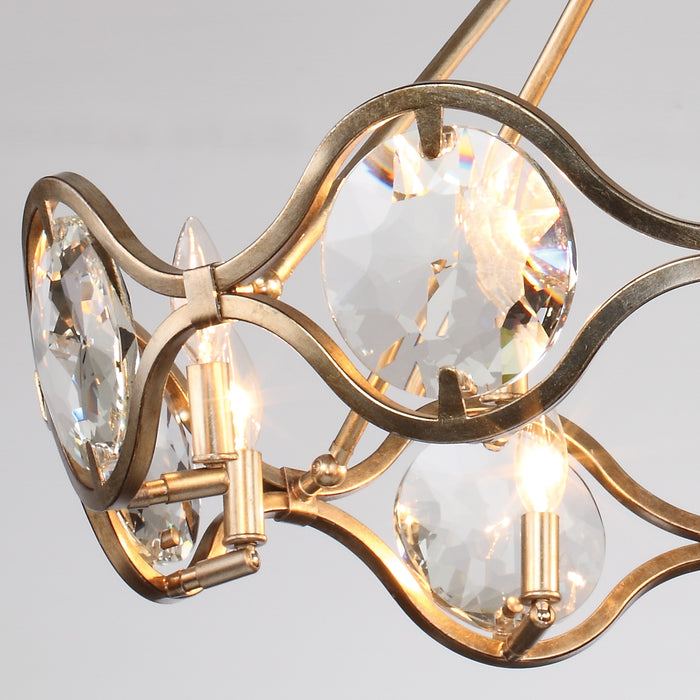 Crystorama QUI-7628-DT Eight Light Chandelier, Distressed Twilight