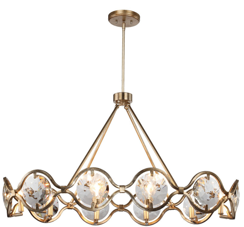 Crystorama QUI-7629-DT Ten Light Chandelier, Distressed Twilight