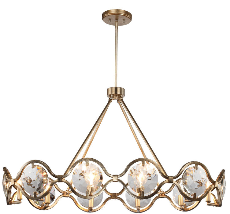 Crystorama QUI-7629-DT Ten Light Chandelier, Distressed Twilight