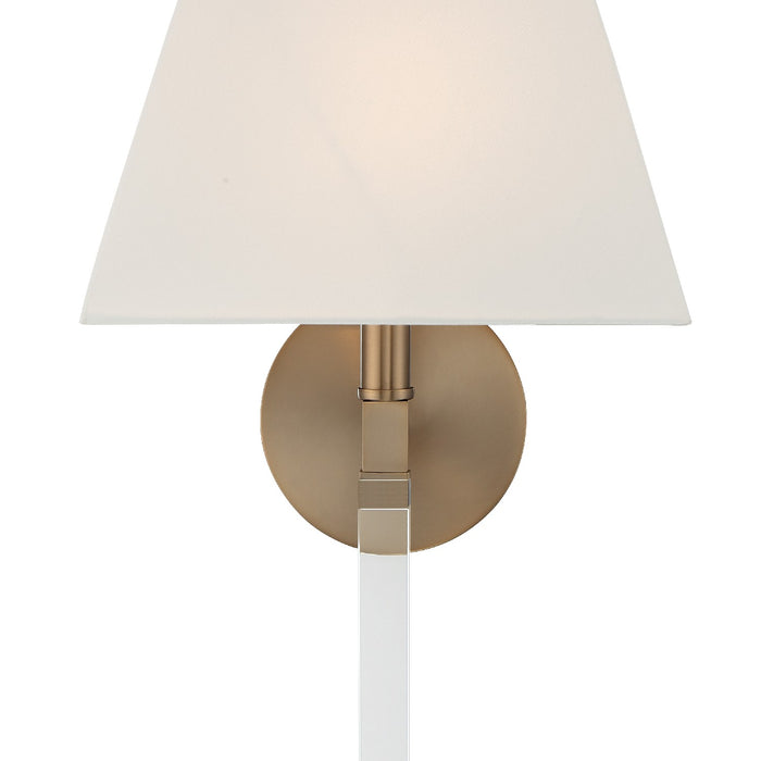 Crystorama REN-261-AG One Light Wall Sconce, Aged Brass