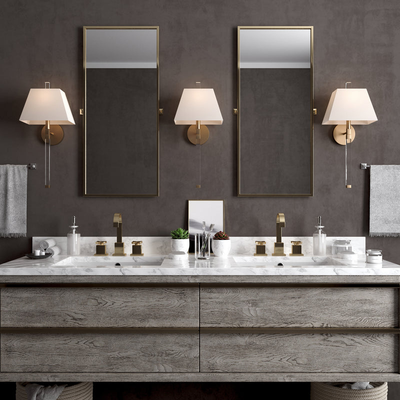 Crystorama REN-261-AG One Light Wall Sconce, Aged Brass