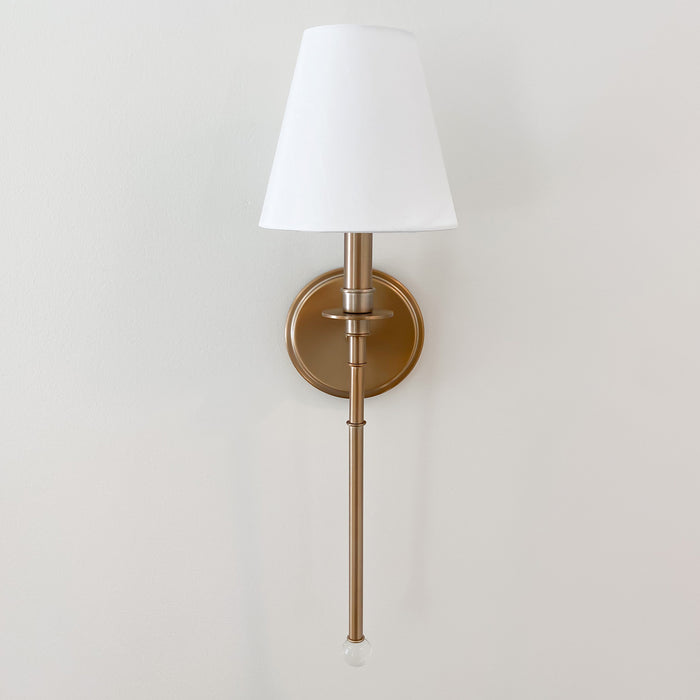Crystorama RIV-382-AG One Light Wall Sconce, Aged Brass