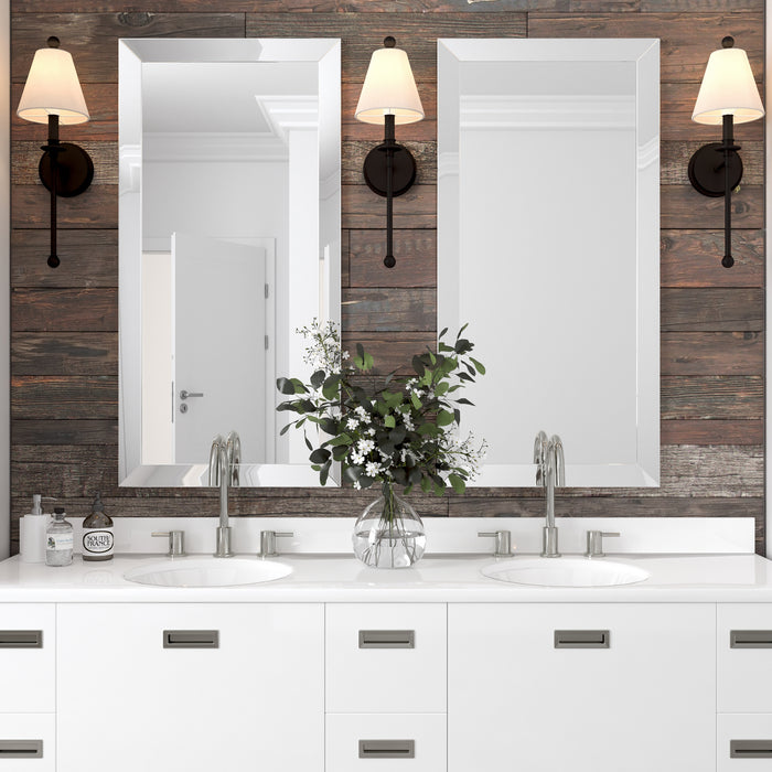 Crystorama RIV-382-BF One Light Wall Sconce, Black Forged