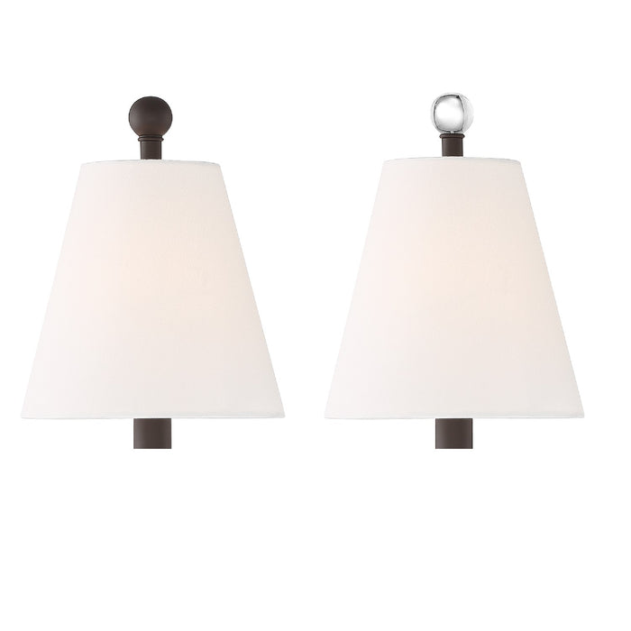 Crystorama RIV-382-DB One Light Wall Sconce, Dark Bronze