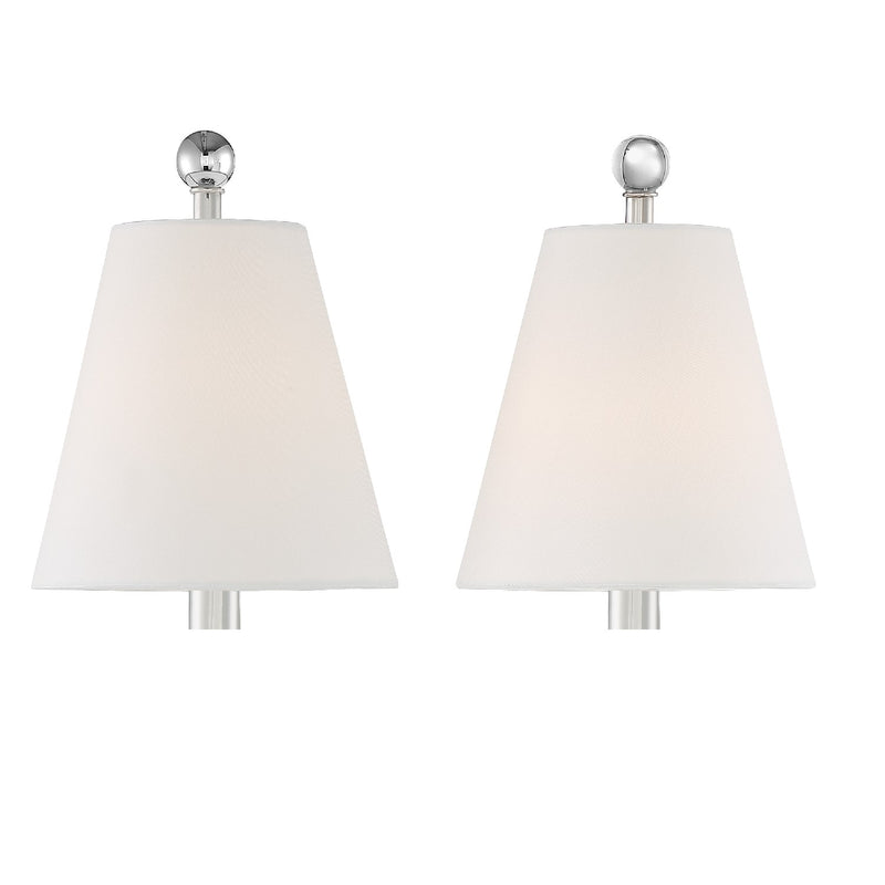 Crystorama RIV-382-PN One Light Wall Sconce, Polished Nickel