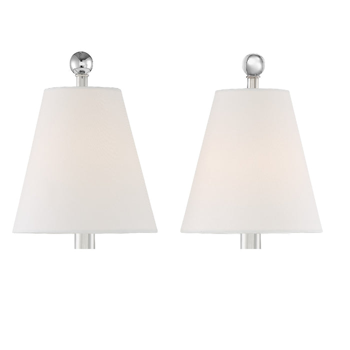 Crystorama RIV-382-PN One Light Wall Sconce, Polished Nickel