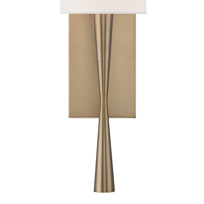 Crystorama TRE-221-AG One Light Wall Sconce, Aged Brass