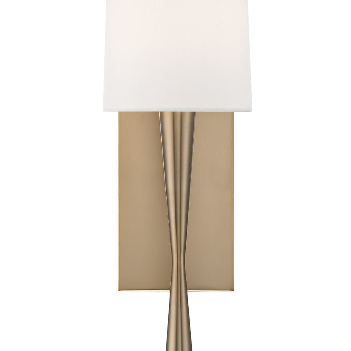 Crystorama TRE-221-AG One Light Wall Sconce, Aged Brass