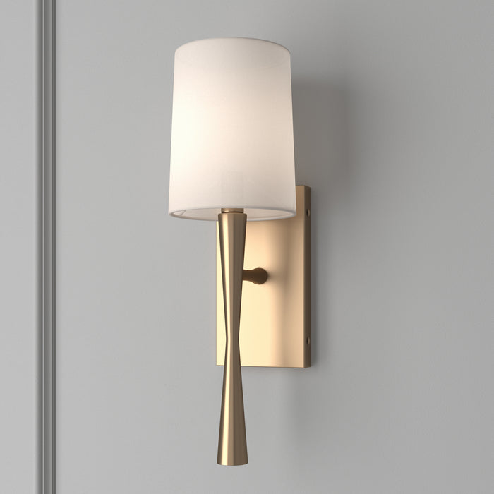 Crystorama TRE-221-AG One Light Wall Sconce, Aged Brass