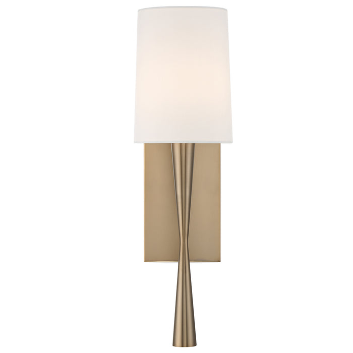 Crystorama TRE-221-AG One Light Wall Sconce, Aged Brass