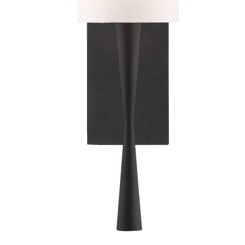 Crystorama TRE-221-BF One Light Wall Sconce, Black Forged