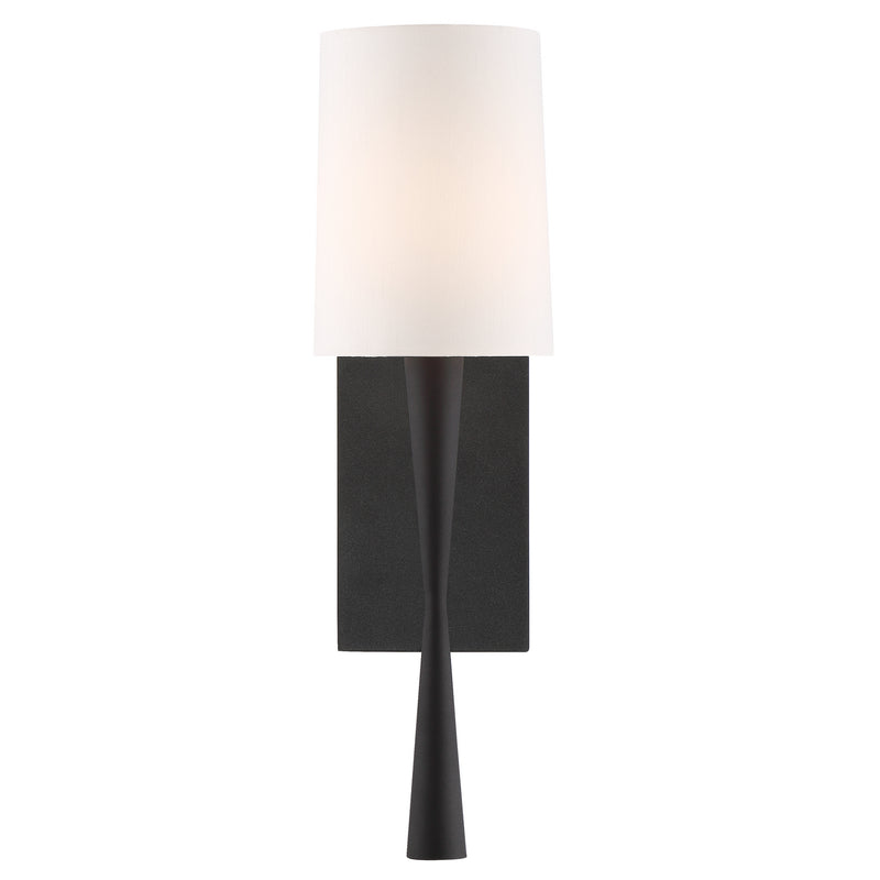 Crystorama TRE-221-BF One Light Wall Sconce, Black Forged