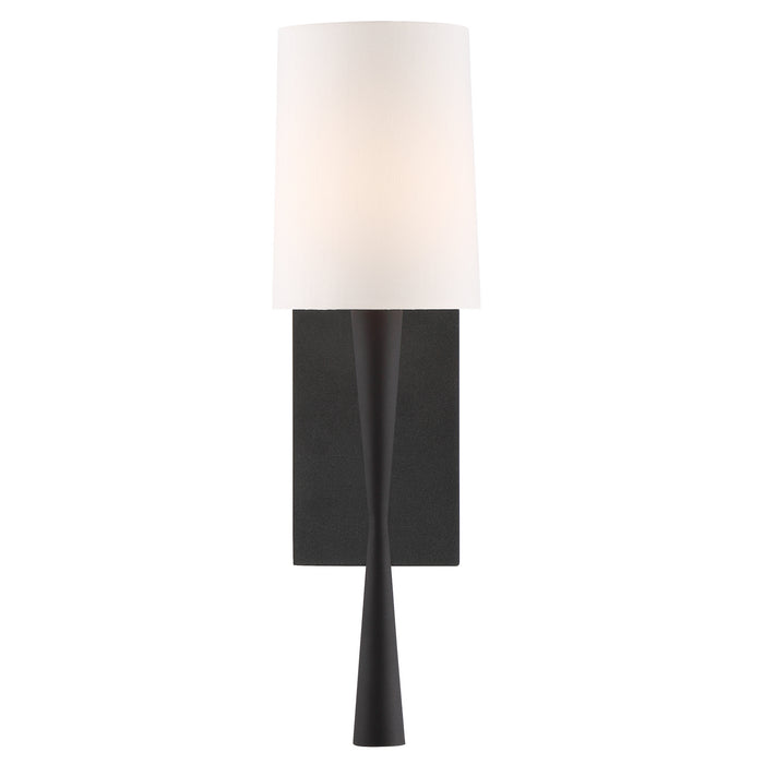 Crystorama TRE-221-BF One Light Wall Sconce, Black Forged