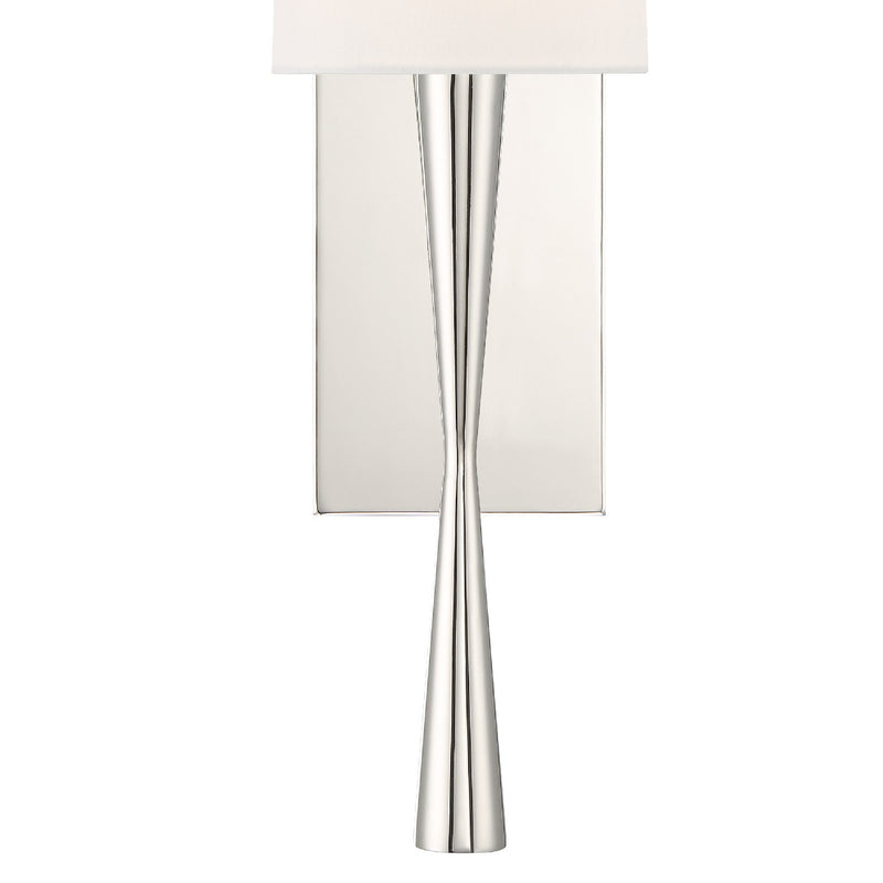 Crystorama TRE-221-PN One Light Wall Sconce, Polished Nickel