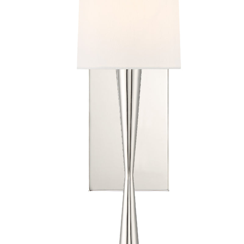 Crystorama TRE-221-PN One Light Wall Sconce, Polished Nickel