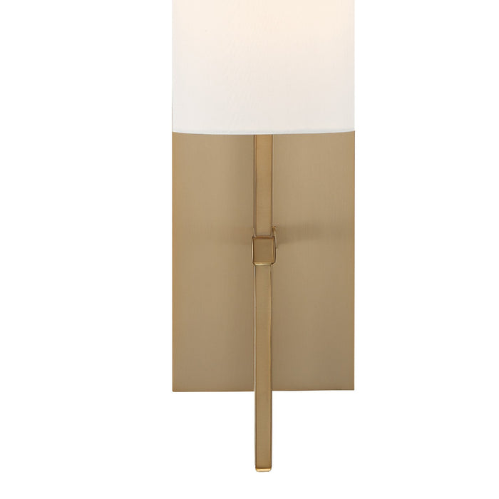 Crystorama VER-241-AG One Light Wall Sconce, Aged Brass
