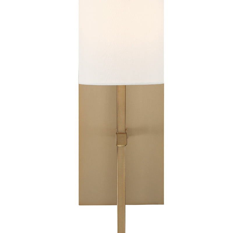 Crystorama VER-241-AG One Light Wall Sconce, Aged Brass