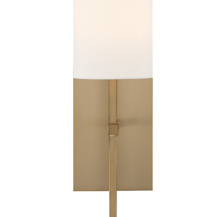 Crystorama VER-241-AG One Light Wall Sconce, Aged Brass