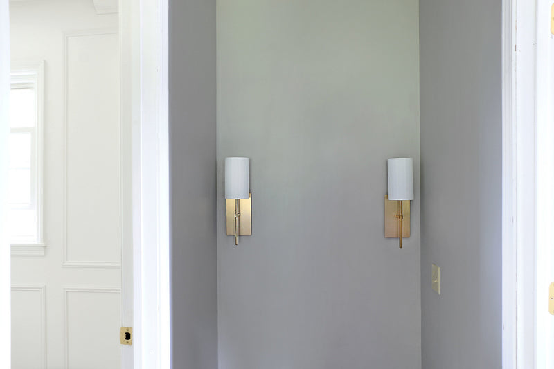 Crystorama VER-241-AG One Light Wall Sconce, Aged Brass