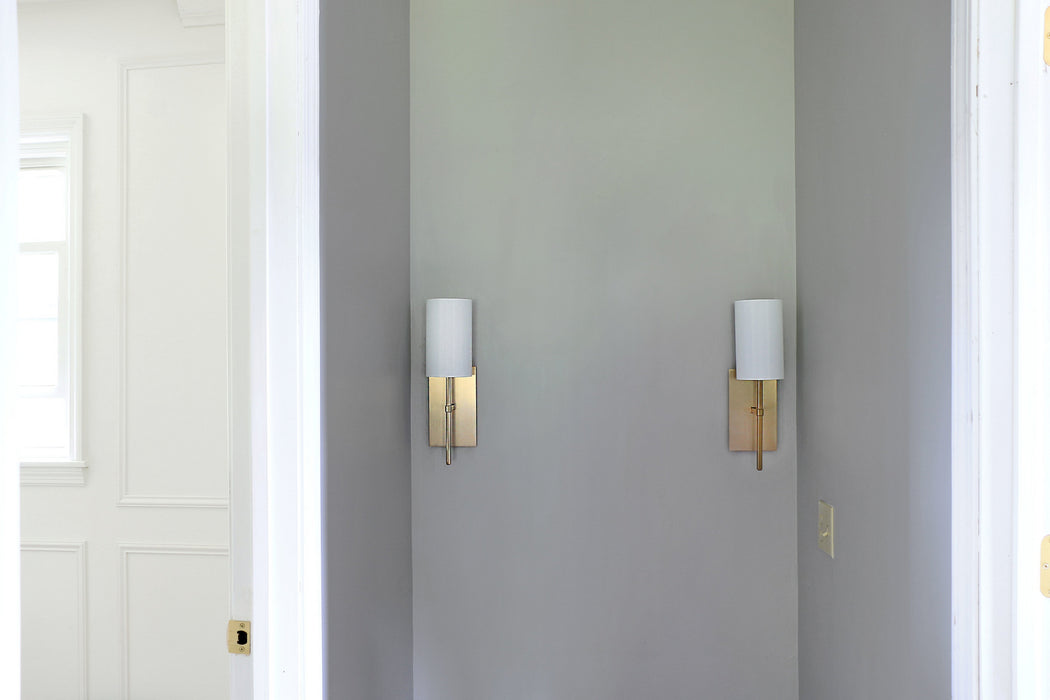 Crystorama VER-241-AG One Light Wall Sconce, Aged Brass