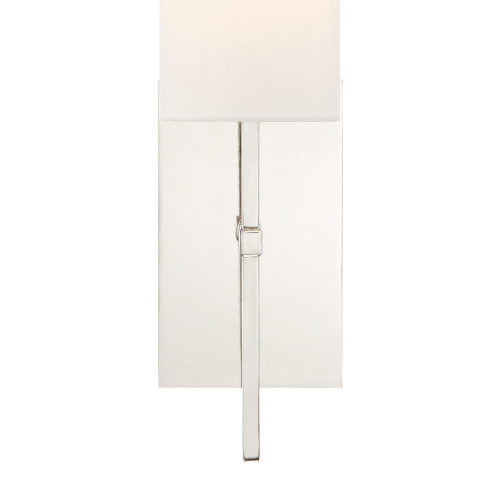 Crystorama VER-241-PN One Light Wall Sconce, Polished Nickel