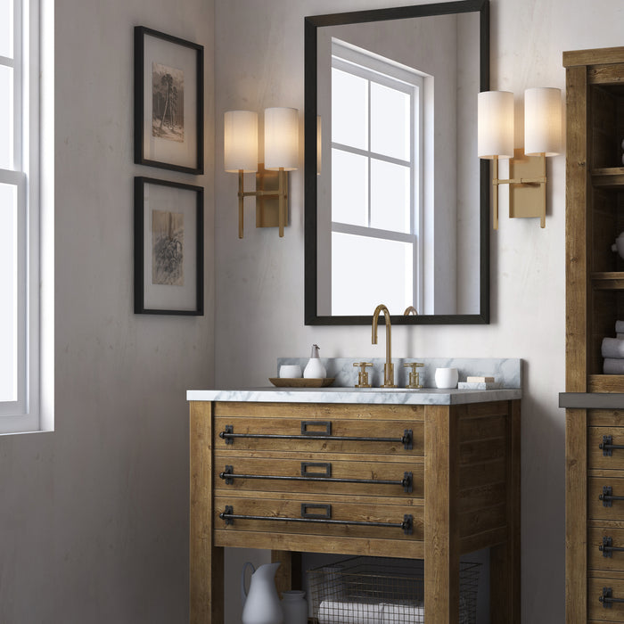 Crystorama VER-242-AG Two Light Wall Sconce, Aged Brass