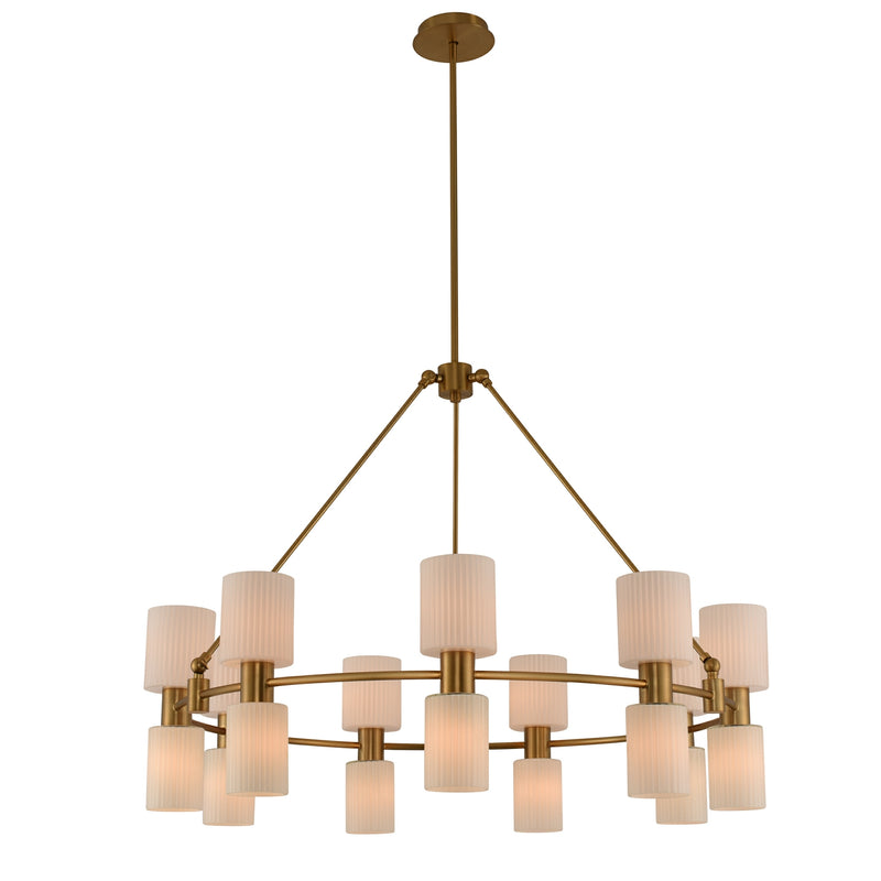 Kalco 308471WB 18 Light Chandelier, Winter Brass