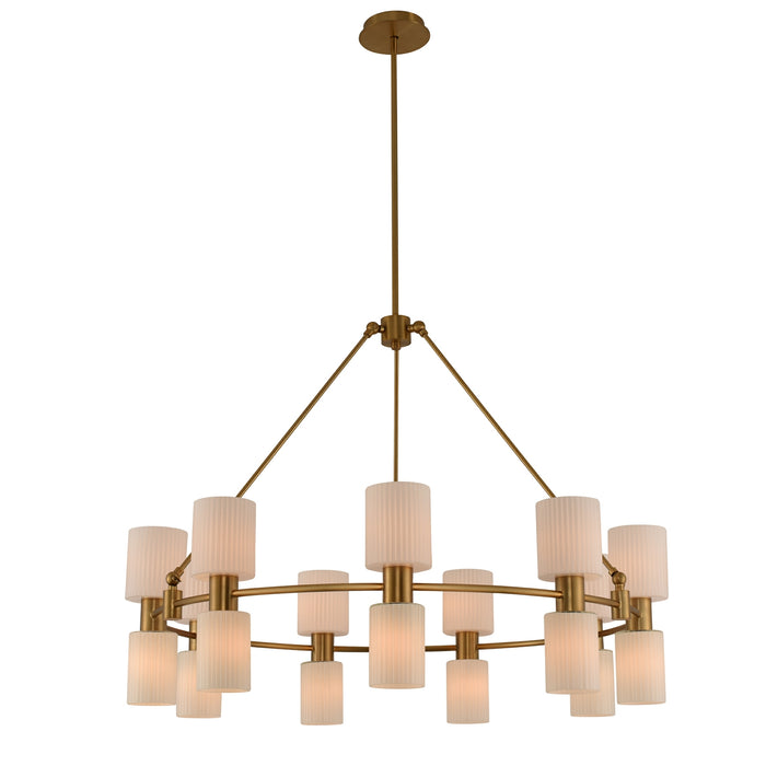 Kalco 308471WB 18 Light Chandelier, Winter Brass