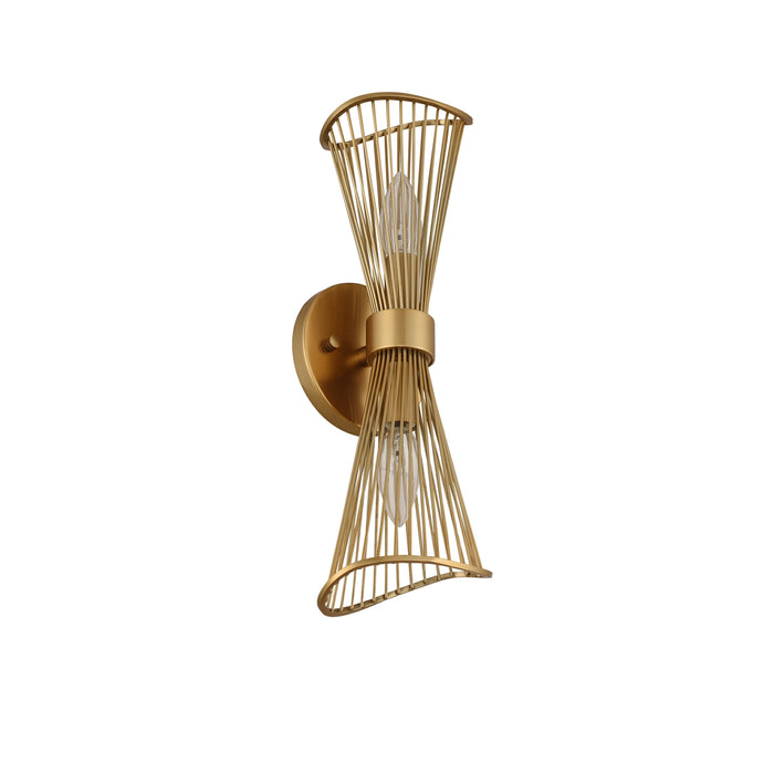 Kalco 315922NRB Two Light Wall Bracket, Nordic Brass