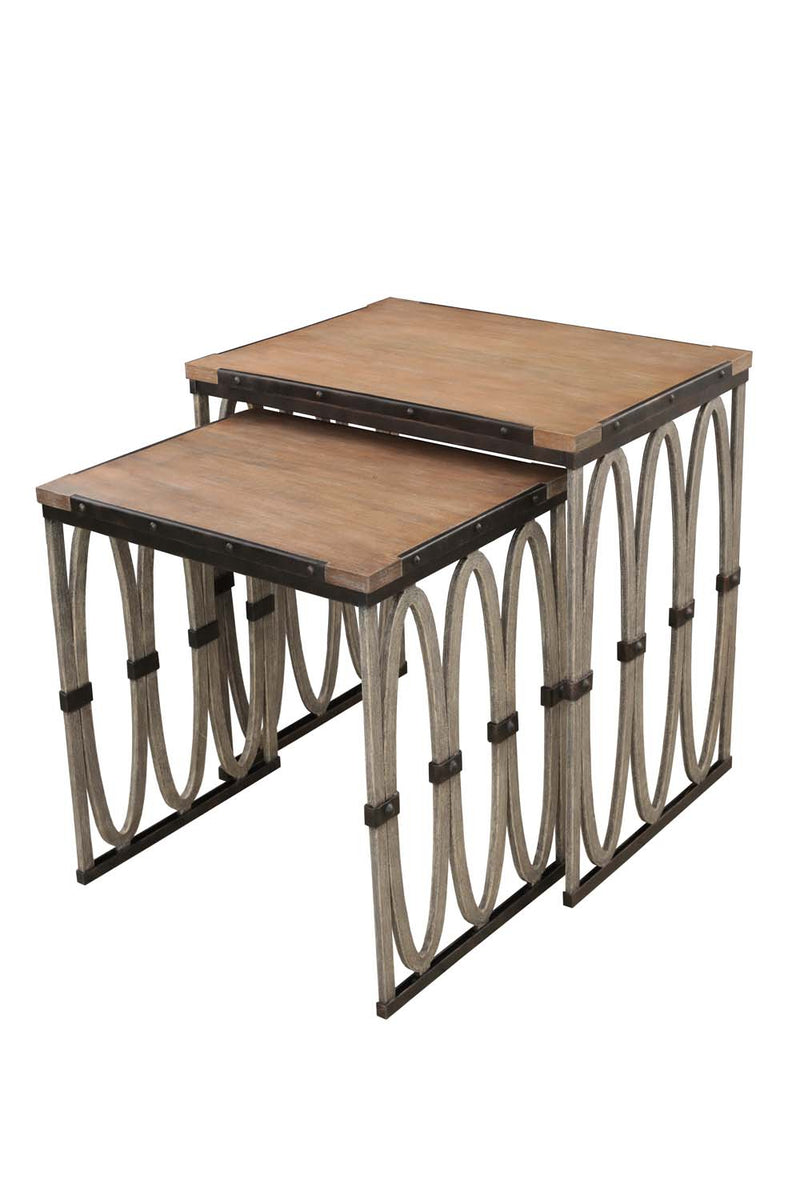 Kalco 800404FG Nesting Table, Florence Gold