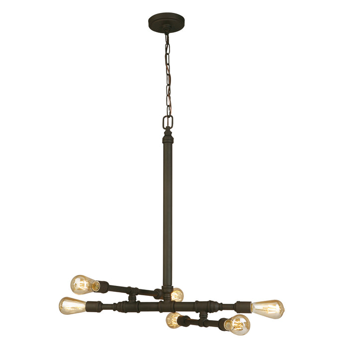 Eglo USA 202834A Six Light Pendant, Matte bronze
