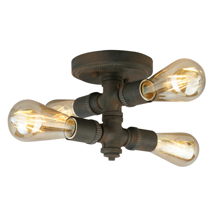 Eglo USA 202839A Four Light Ceiling Mount, Zinc
