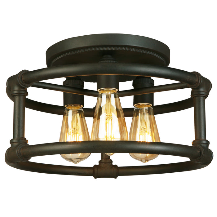 Eglo USA 202849A Three Light Ceiling Mount, Matte Bronze
