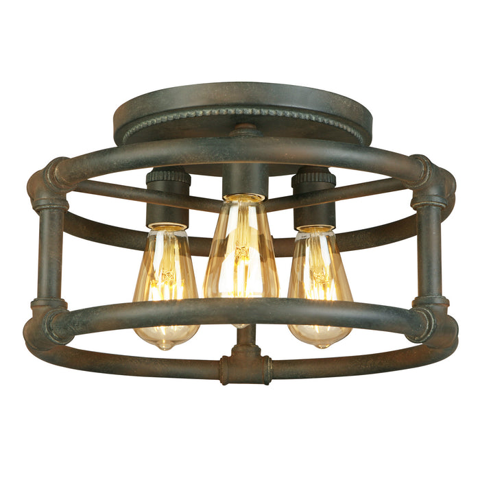 Eglo USA 202851A Three Light Ceiling Mount, Zinc