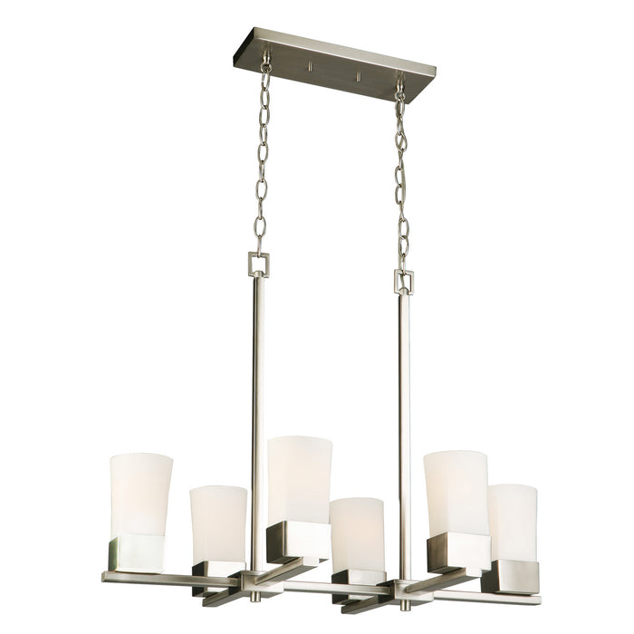 Eglo USA 202857A Six Light Pendant, Brushed Nickel