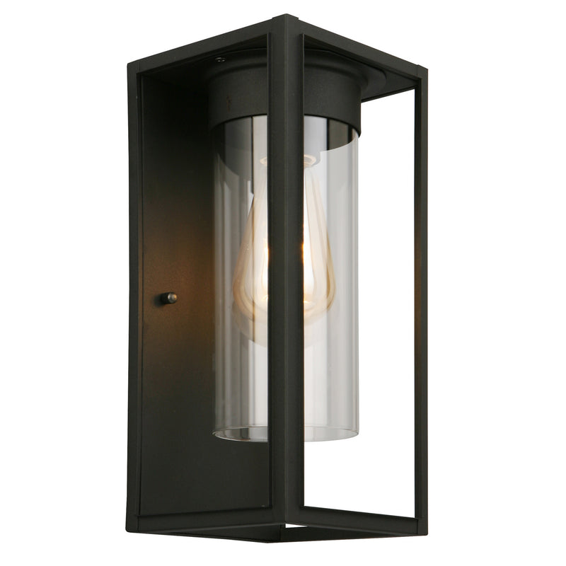 Eglo USA 203031A One Light Outdoor Wall Mount, Matte Black